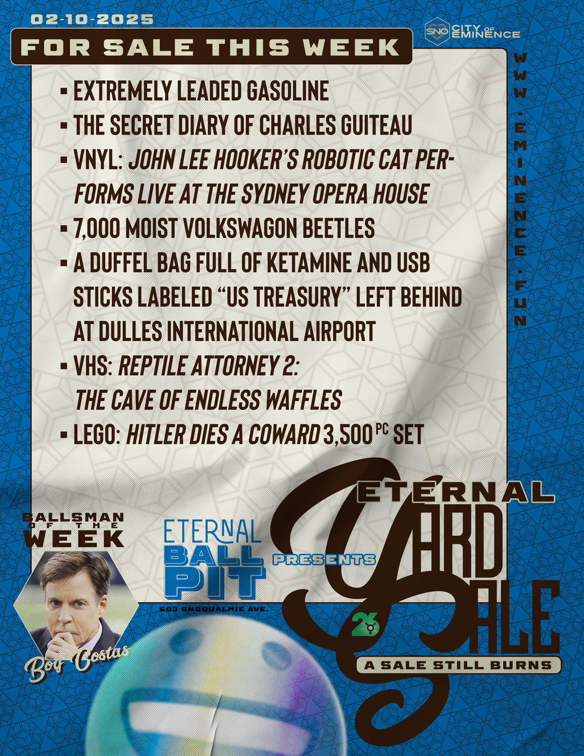 Eternal Yard Sale – 02-10-2025