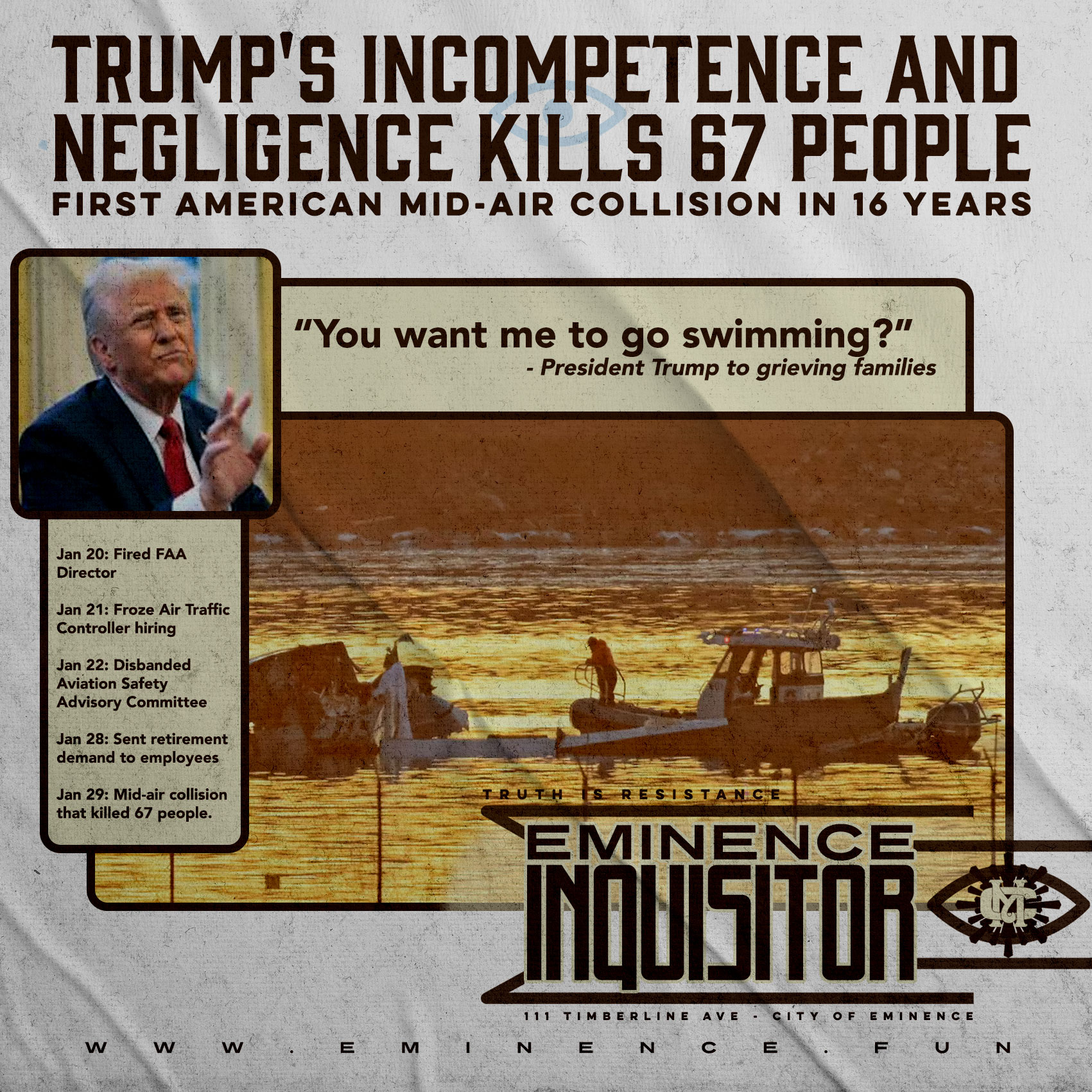 Trump’s Incompetence and Negligence Kills 67 People