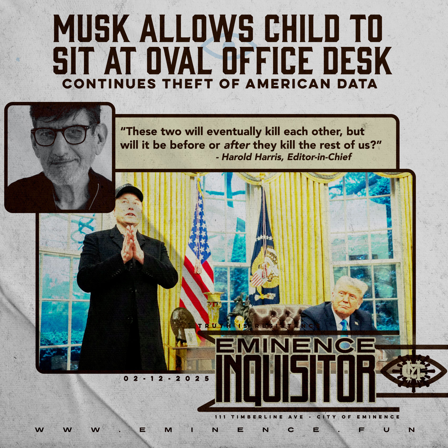 Musk Allows Child to Sit at Oval Office Desk