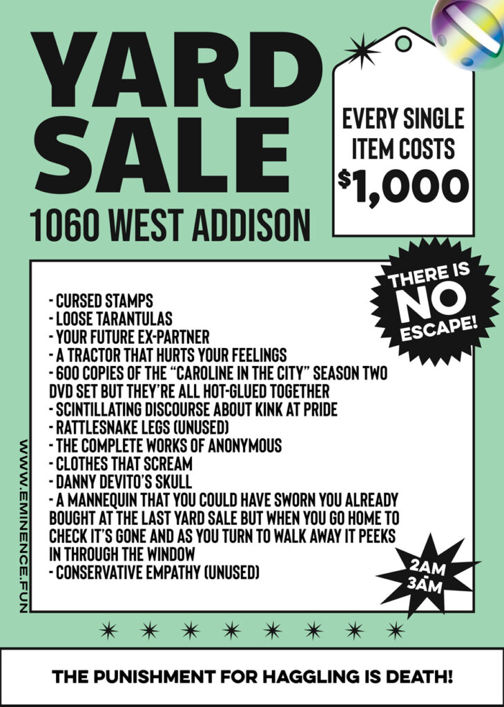 The Eternal Yard Sale for May 26, 2021