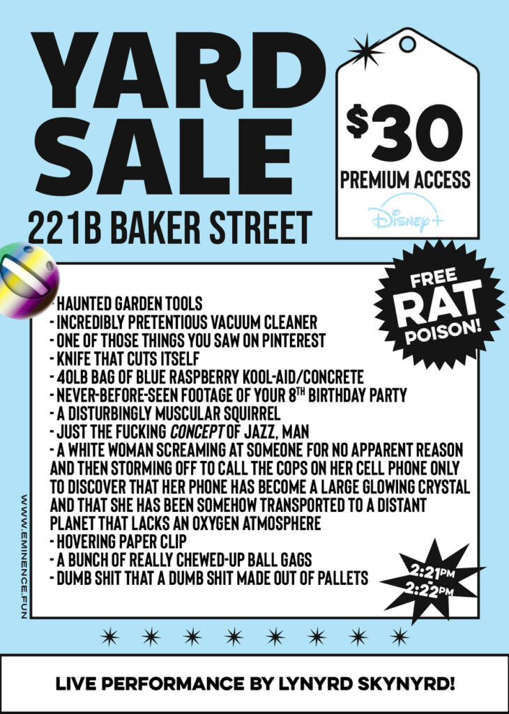 The Eternal Yard Sale for June 5, 2021