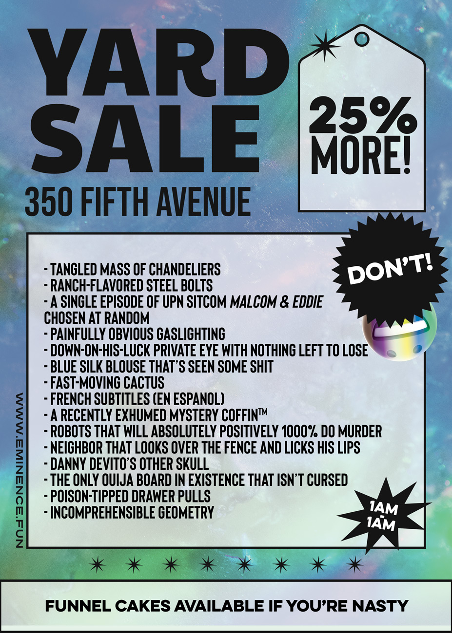 The Eternal Yard Sale for June 12, 2021
