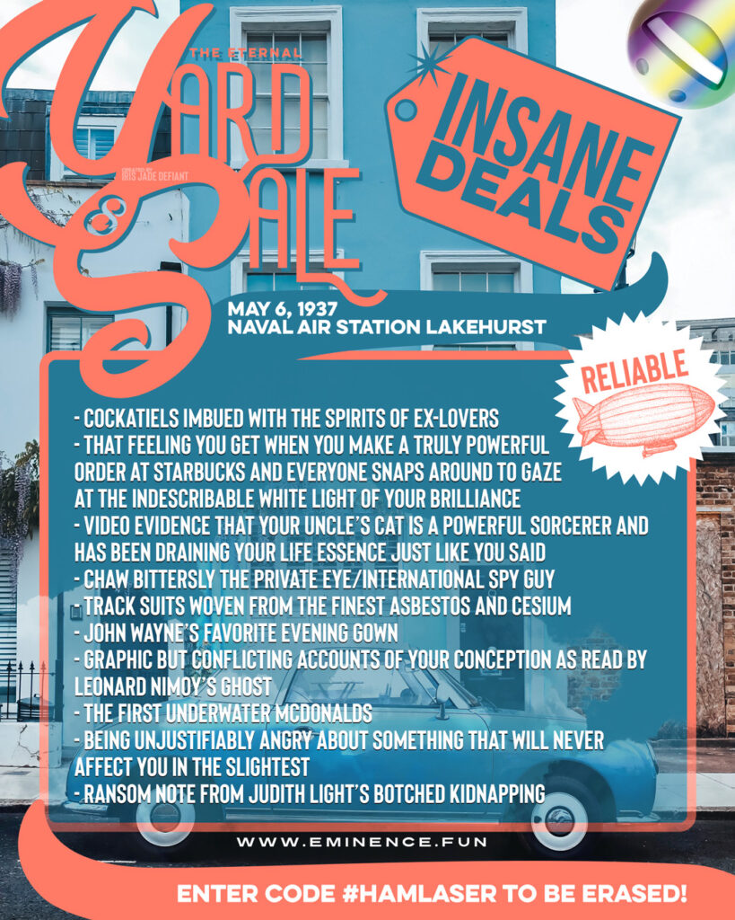 The Eternal Yard Sale for October 22, 2021