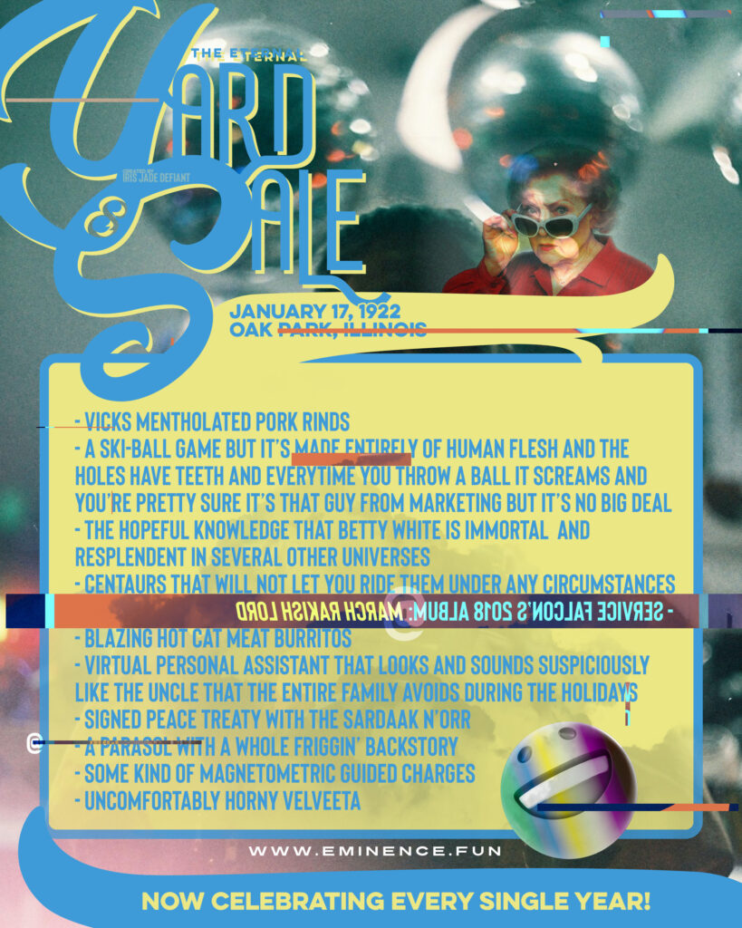 The Eternal Yard Sale for December 31, 2021